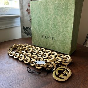 Chain belt with Interlocking G charm - Pre-owned